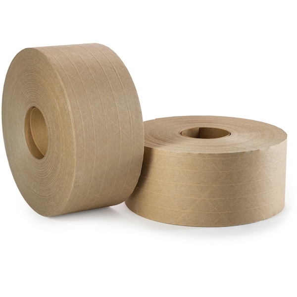 Idl Packaging 3in x 375' Reinforced Heavy Duty Water-Activated Gummed Kraft Tape, White, 2PK H-70W-2 - main